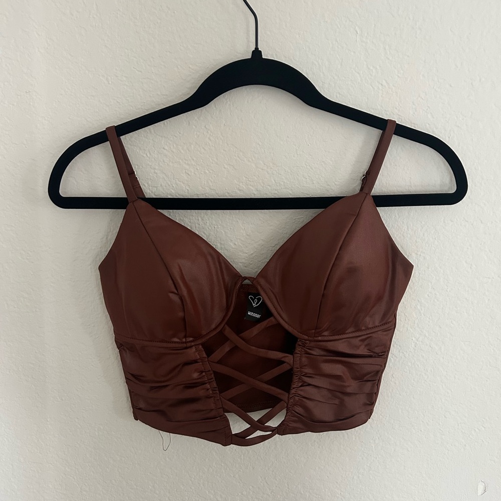 Windsor Brown Crop Top